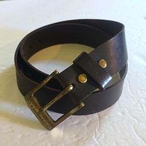 Levi Strauss & Co Vintage Dark Brown/Brass Buckle Neutral Belt Sz.M/L